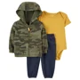 Carter's Set 3 piese Hanorac, body si pantaloni Camuflaj foto