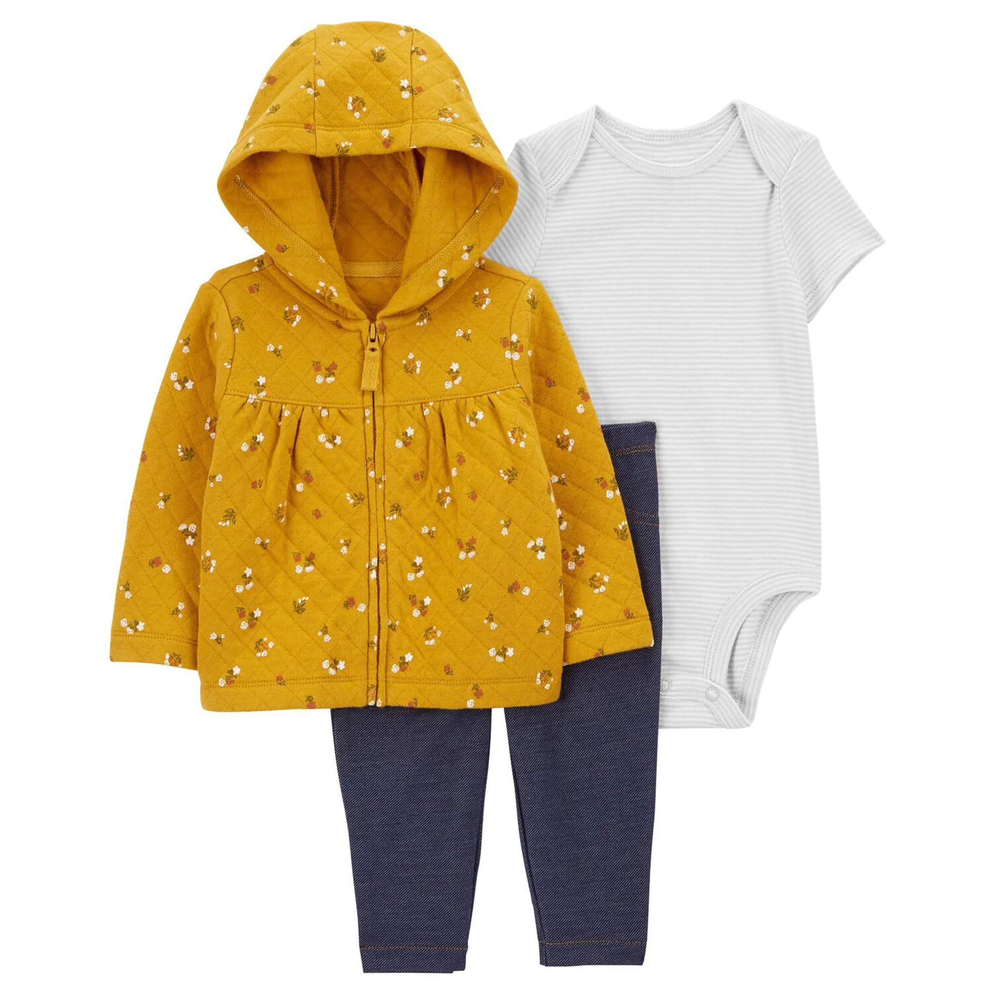 Carter's Set 3 piese Hanorac, body si pantaloni Flori foto