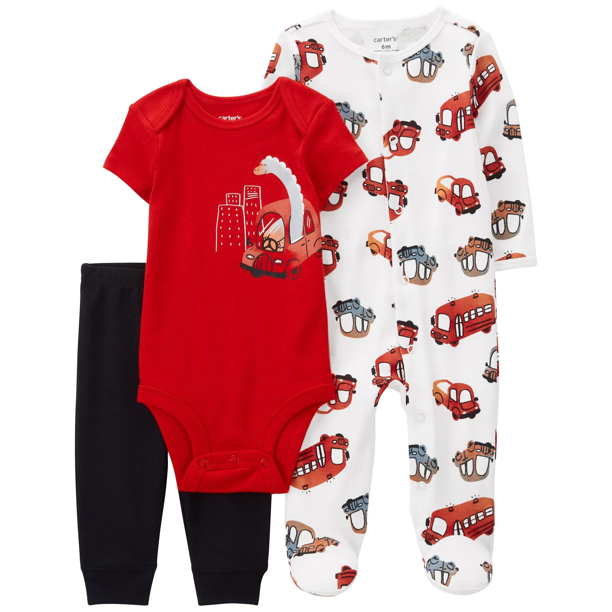 Carter's Set 3 piese Pantaloni, body si pijama Masini foto