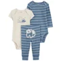 Carter's Set 3 piese Panda - Pantaloni si 2 body foto