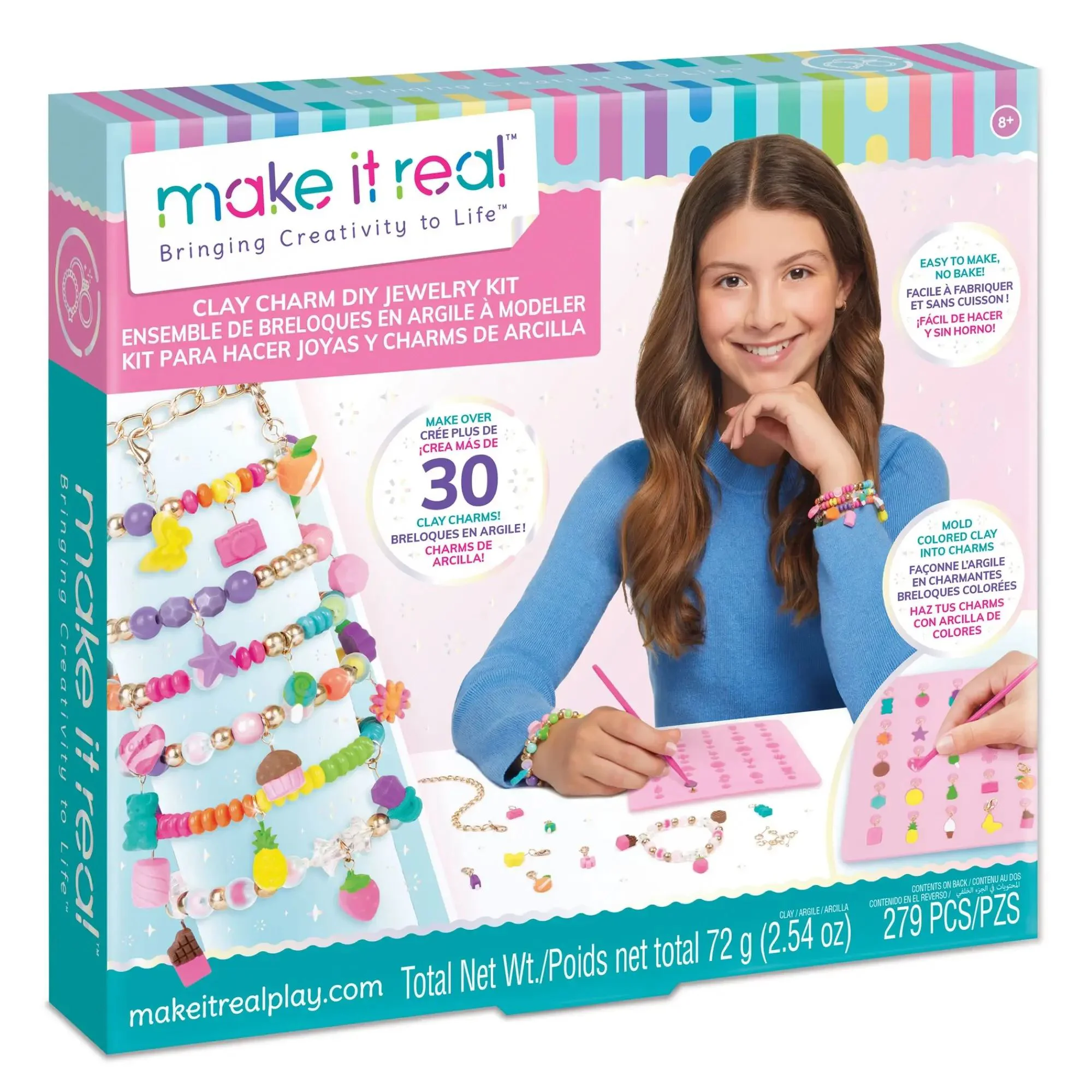 Set de creatie Bratari Make It Real Clay Charm foto