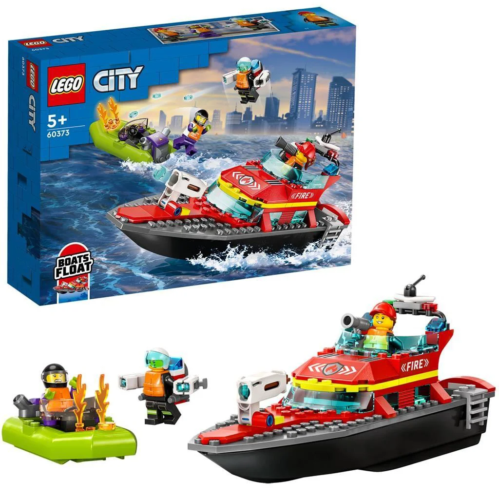 Конструктор LEGO City Barca de salvare a pompierilor, 144 эл. foto