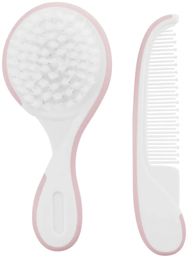 Pieptene si perie KikkaBoo Utility Pink