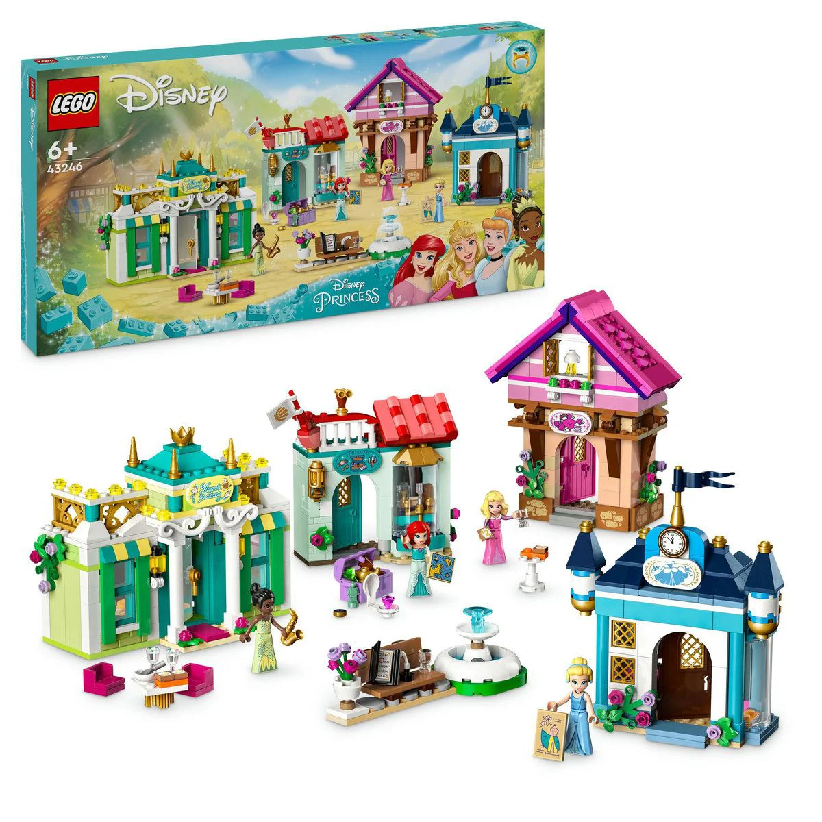 Set de constructie LEGO Disney Aventura printeselor la piata, 817 el. foto