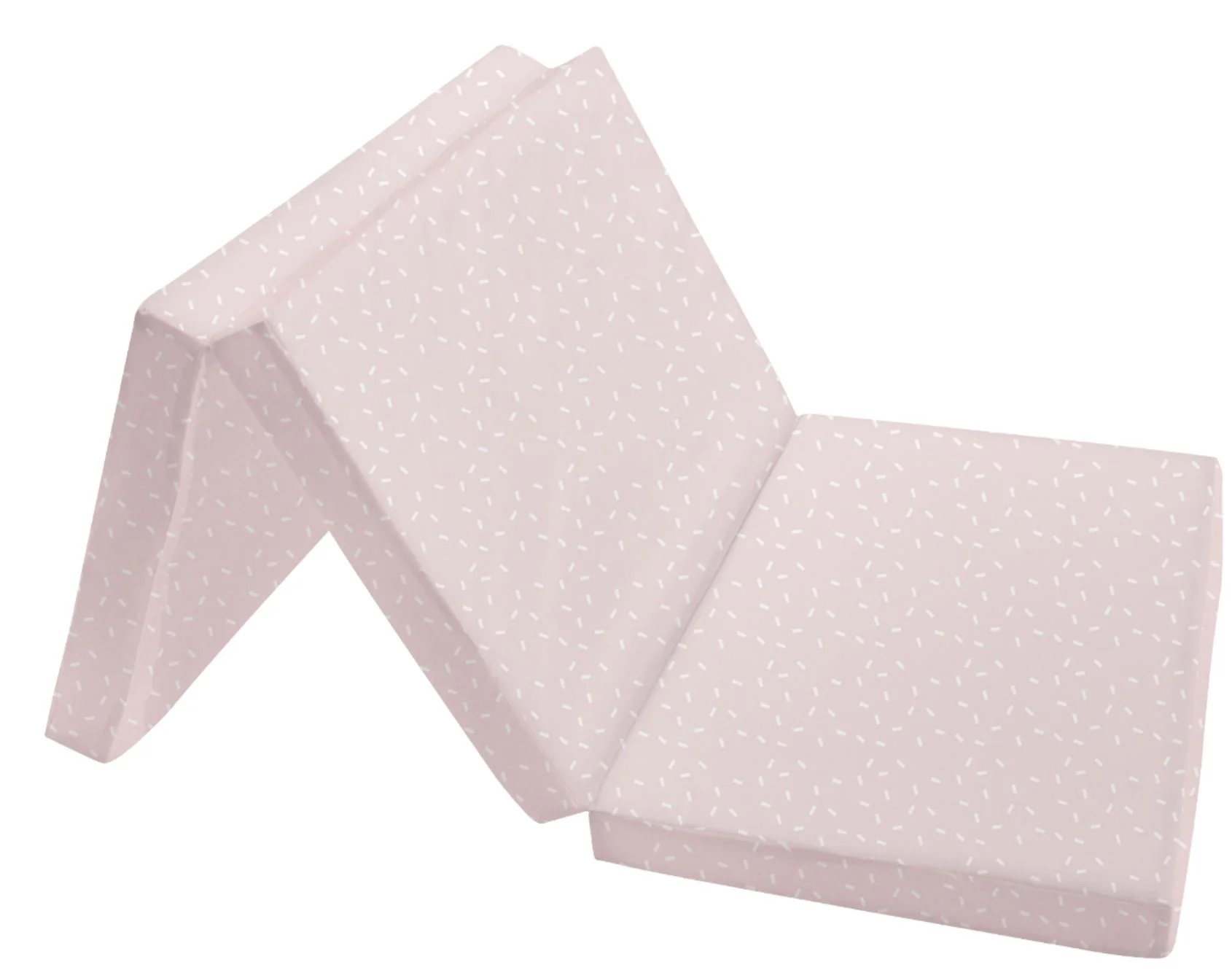 Saltea pliabila pentru patut KikkaBoo Confetti Pink, 120x60x5 cm