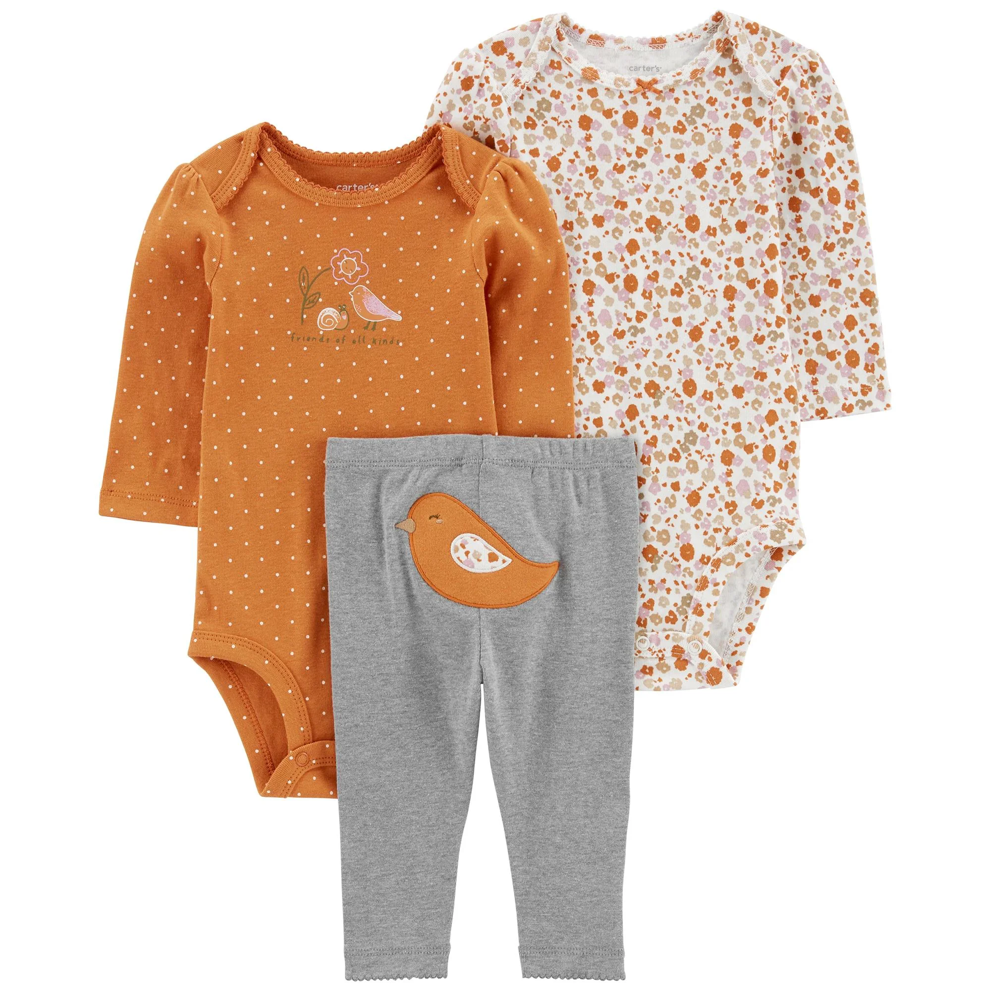 Carter's Set 3 piese - Pantaloni si 2 body foto