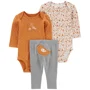 Carter's Set 3 piese - Pantaloni si 2 body foto
