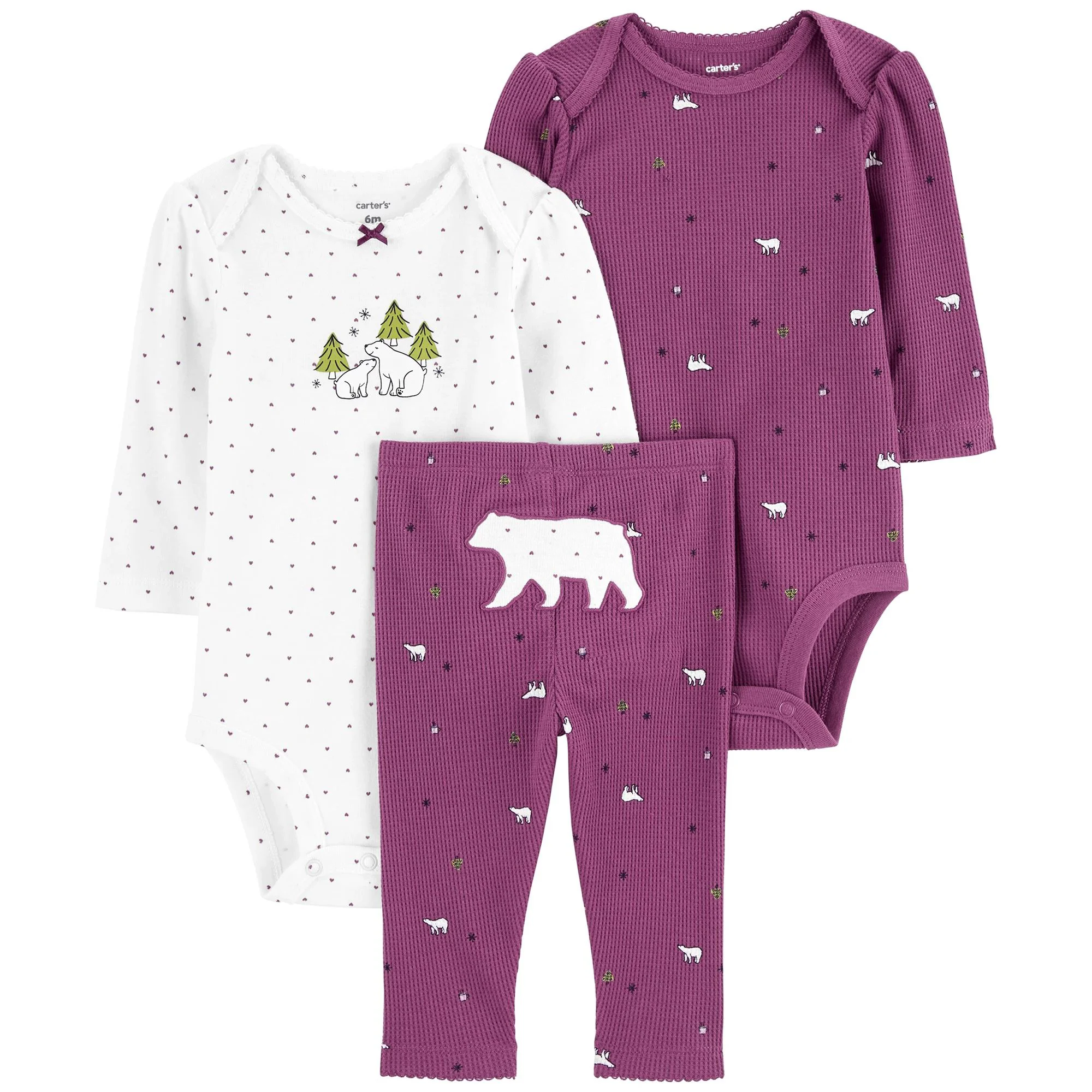 Carter's Set 3 piese - Pantaloni si 2 body foto