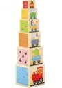 Piramida din lemn Viga Toys Ne jucam si invatam foto