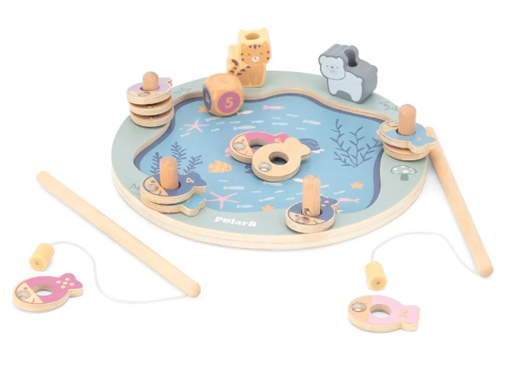 Set din lemn Viga Toys Pescuit cu magnet