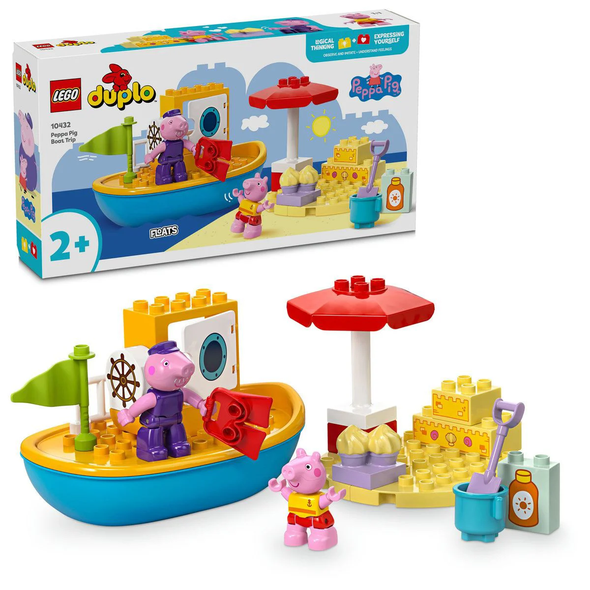 Set de constructie LEGO Duplo Excursia cu barca a Purcelusei Peppa, 23 el. foto