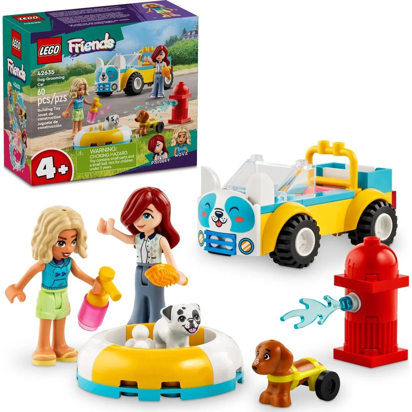 image for Set de constructie LEGO Friends Masina pentru ingrijirea cainilor, 60 el. foto