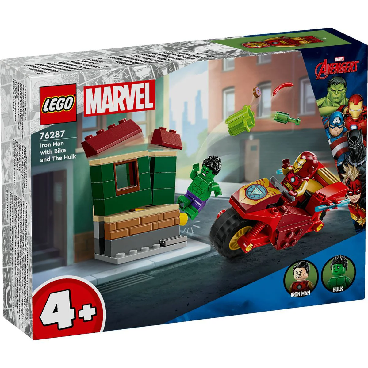 Конструктор LEGO Marvel Железный человек на мотоцикле и Халк, 68 эл. foto