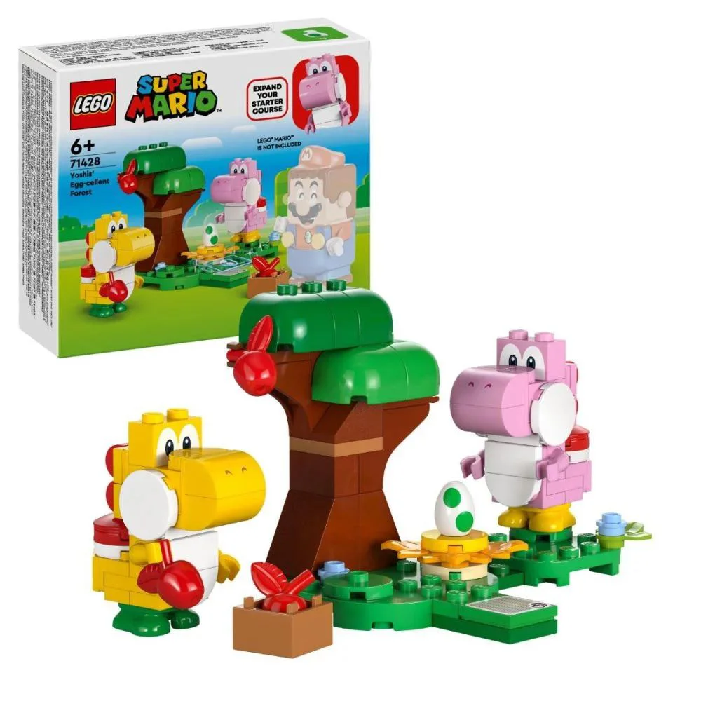 Set de constructie LEGO Super Mario Padurea minunata cu oul lui Yoshi, 107 el.