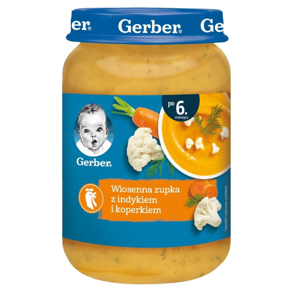 Пюре Gerber Суп из индейки с овощами (6+ мес.), 190 г.