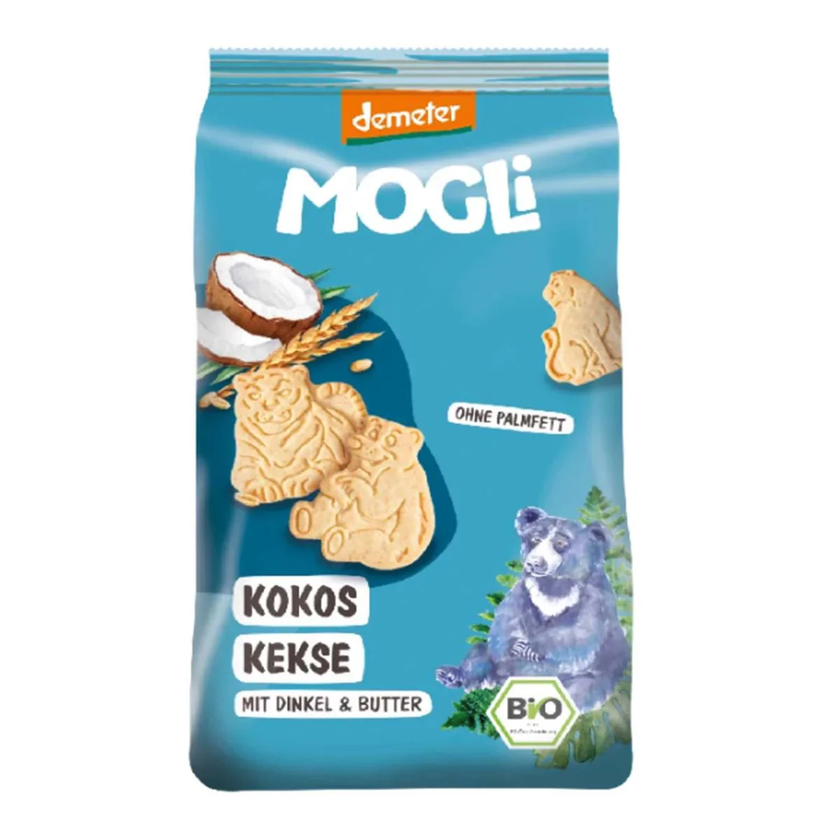 Biscuiti organici MOGLi cu cocos, 125 g