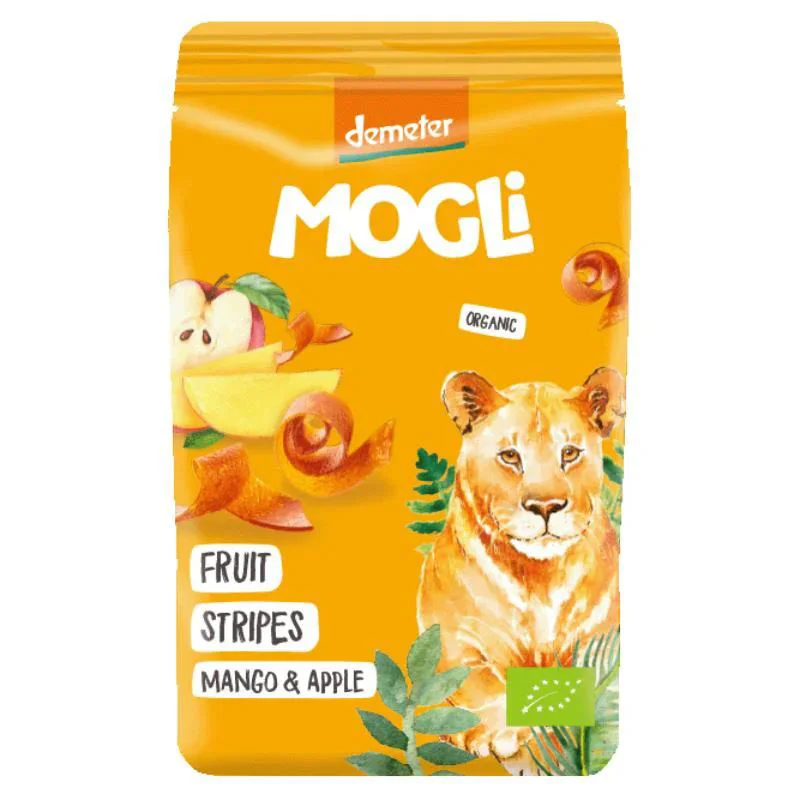 Gustare organica MOGLi cu mango si mere, 25 g