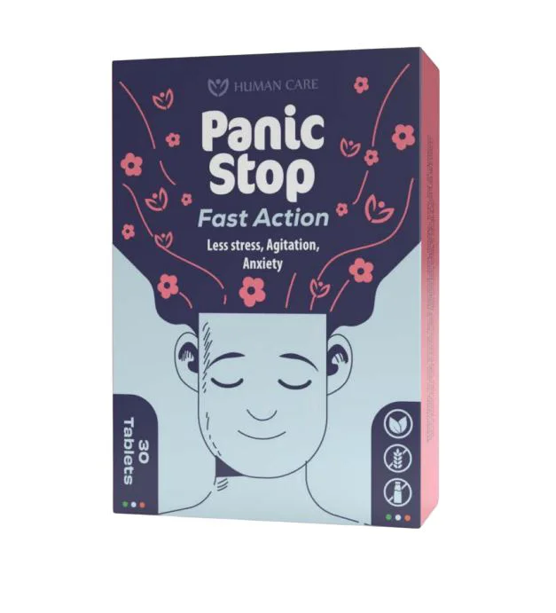 Supliment alimentar Human Care PanicStop Fast Action, 30 comprimate
