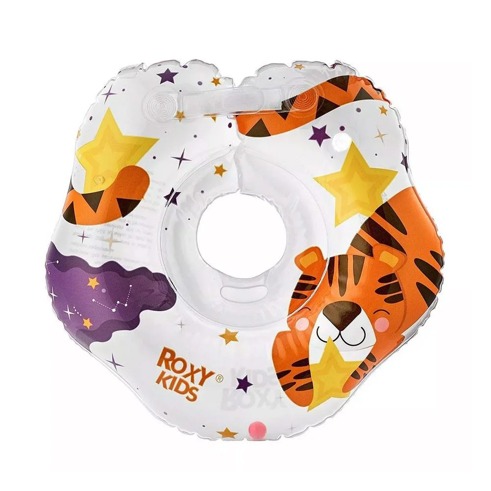 Colac pentru inot pe gat Roxy Kids Tiger Star, 3-18 kg