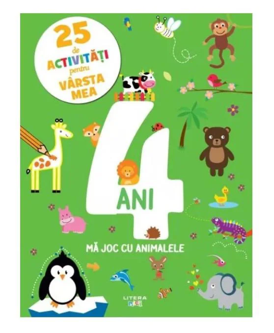 Carte cu 25 de activitati pentru varsta mea. 4 ani. Ma joc cu animalele foto