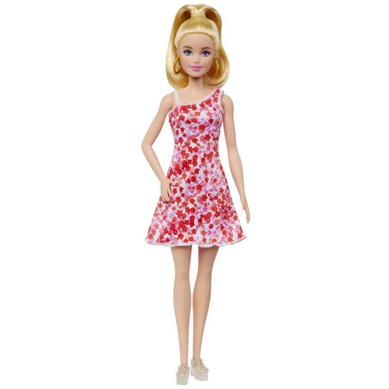 Papusa Barbie "Fashionista in rochie cu model floral" foto