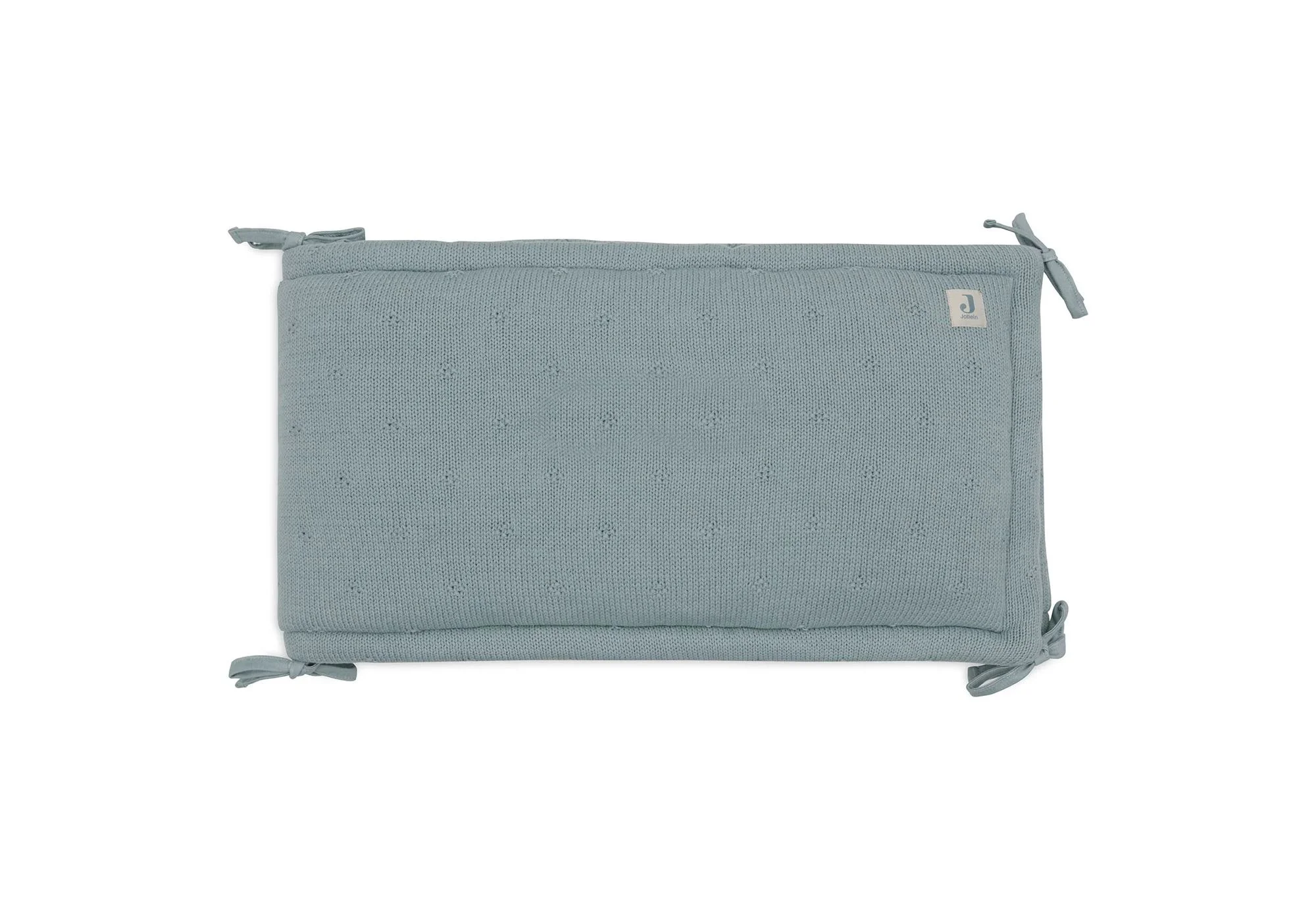 Aparator lateral pentru patut Jollein Cosy Knit Sea Green, 180x30 cm