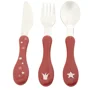 Set tacamuri din inox Premaman Yummix Roz (6+ luni), 3 buc.