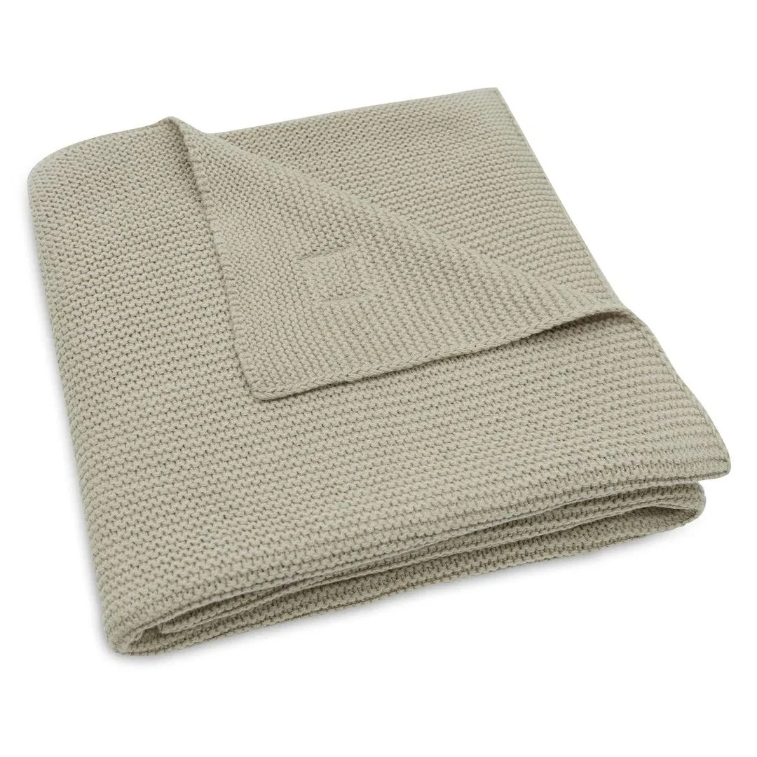 image for Одеяло Jollein Basic Knit Оливково-зеленый, 75x100 см foto