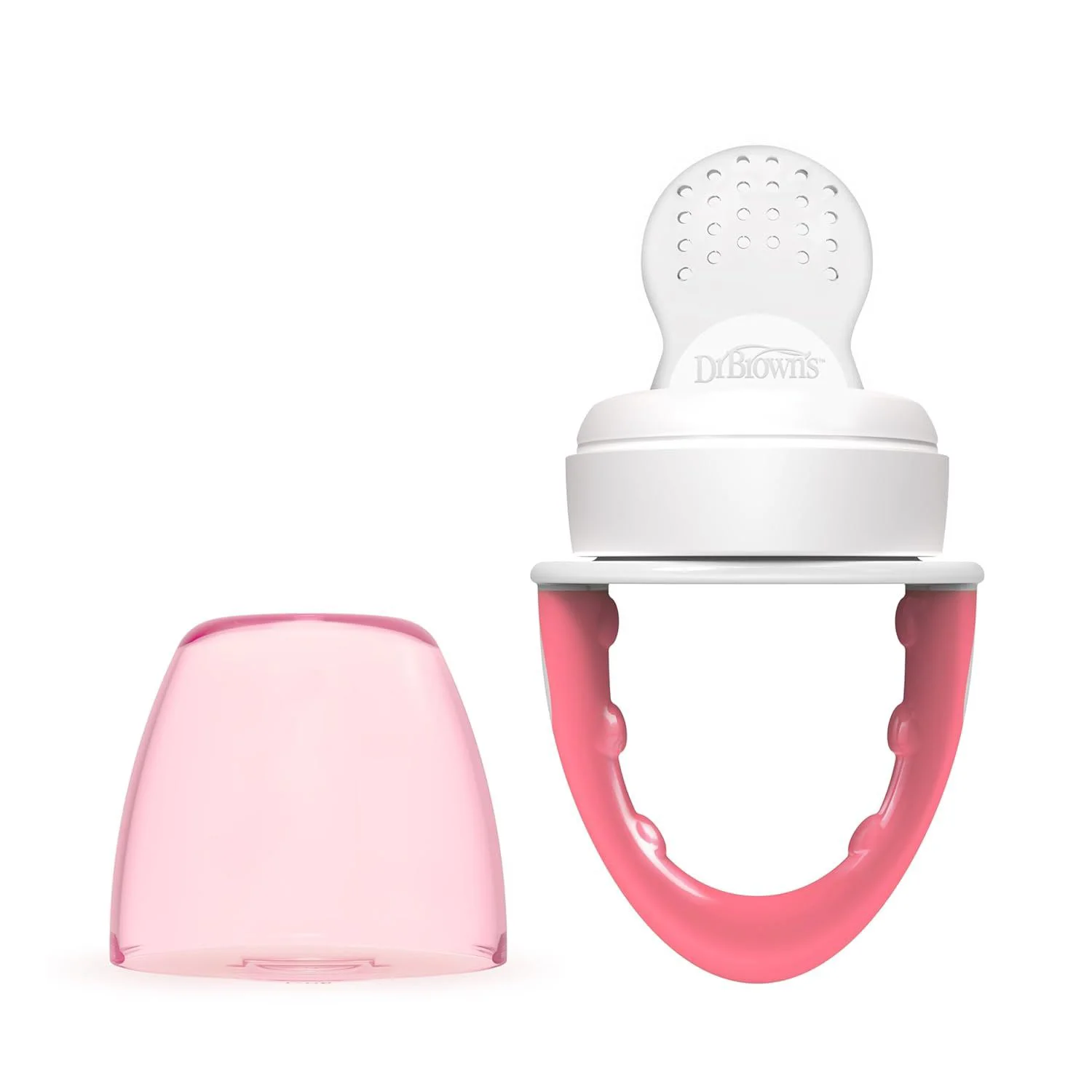 Dispozitiv de hranire din silicon Dr. Brown's Fresh First Roz (4+ luni)