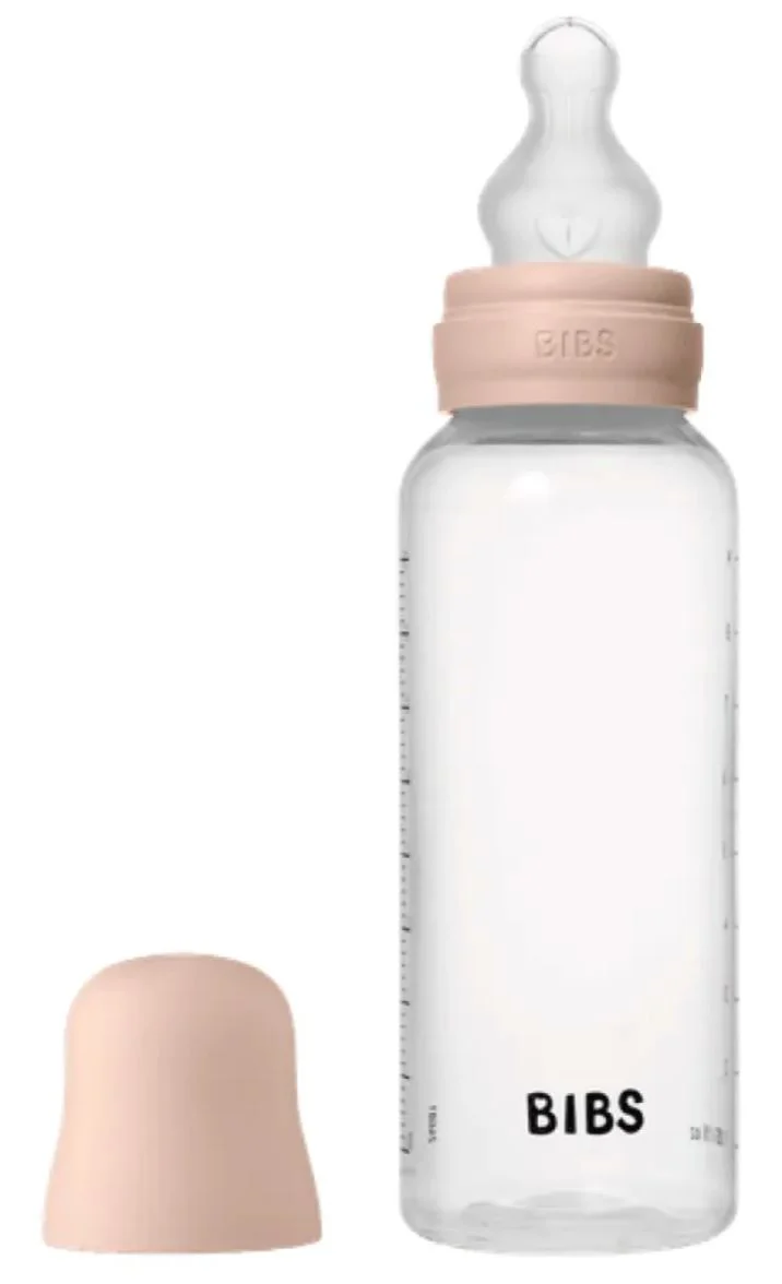 Пластиковая антиколиковая бутылочка BIBS Blush с силиконовой соской 3+ мес, 270 мл