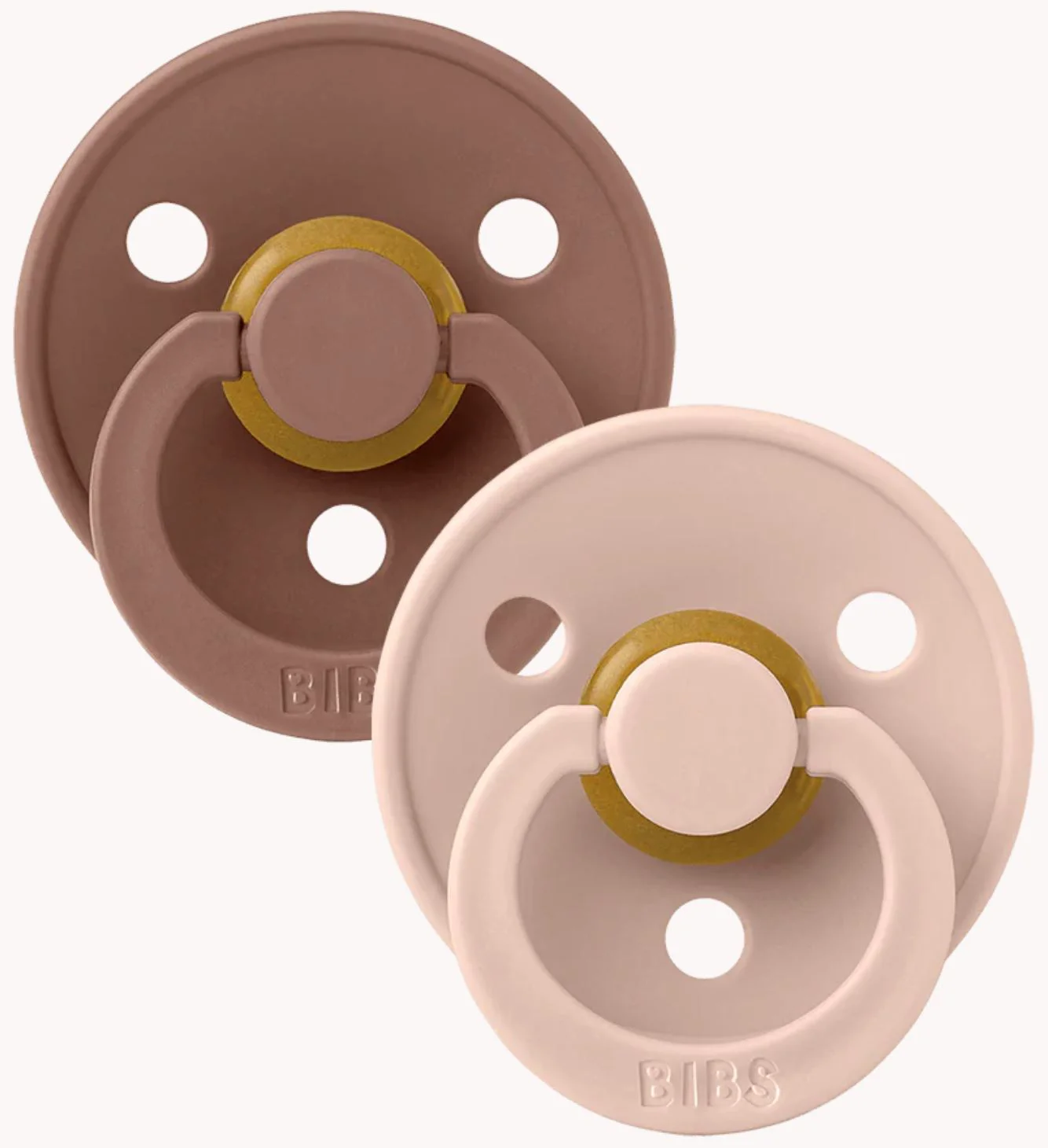 Set 2 suzete rotunde din latex BIBS Colour Woodchuck/Blush (18-36 luni) foto