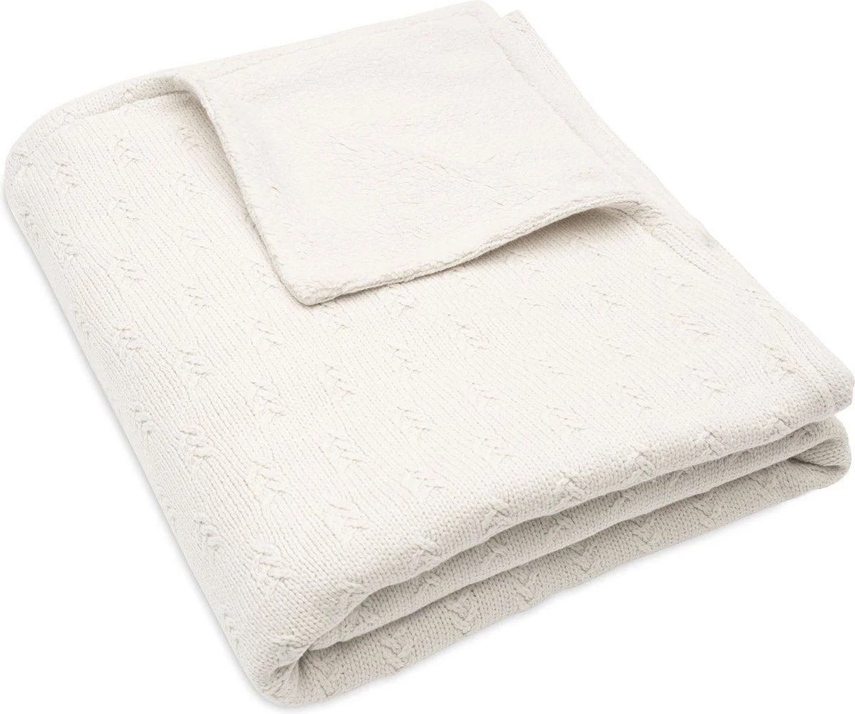 Плед Jollein Grain Knit Oatmeal/Velvet, 100x150 см