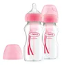 Set 2 biberoane cu gat larg Anti-colic Dr. Brown's Options+ Roz, 270 ml