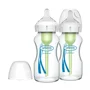 Set 2 biberoane din sticla cu gat larg Dr. Brown's Options+, 270 ml