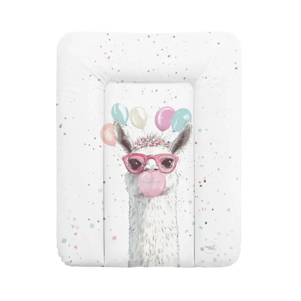 Saltea de infasat moale Ceba Baby Basic Crazy Lama, 70x50 cm