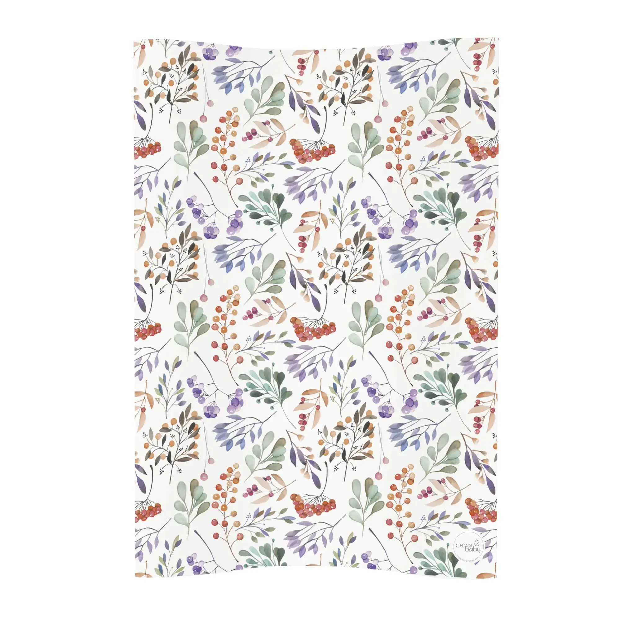 Мягкий пеленальный коврик с 2 сторонами Ceba Baby Cosy Rowanberry, 70x50 см