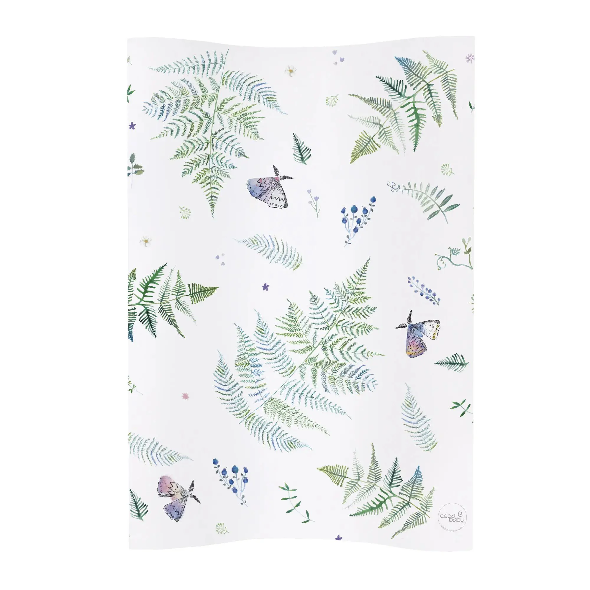 Saltea de infasat moale pe 2 parti Ceba Baby Cosy World Polypody, 70x50 cm