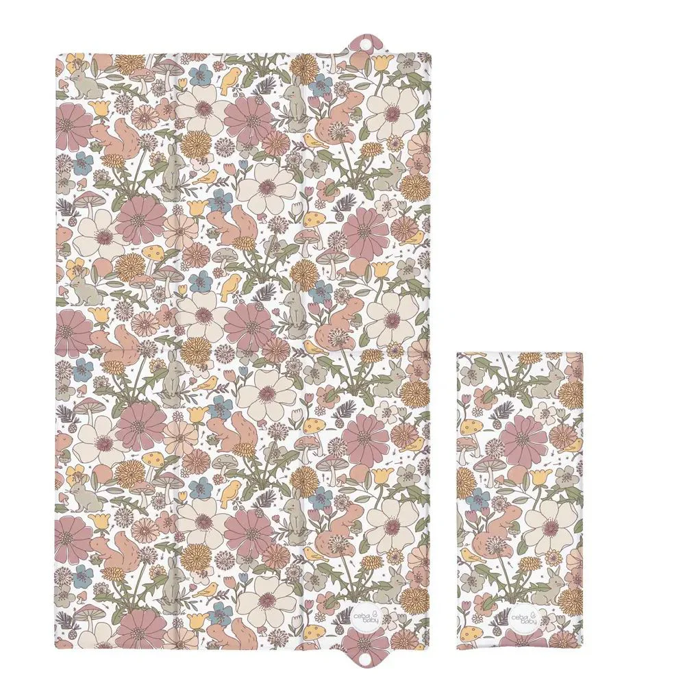 Складной пеленальный коврик Ceba Baby Basic Garden, 80x50 см