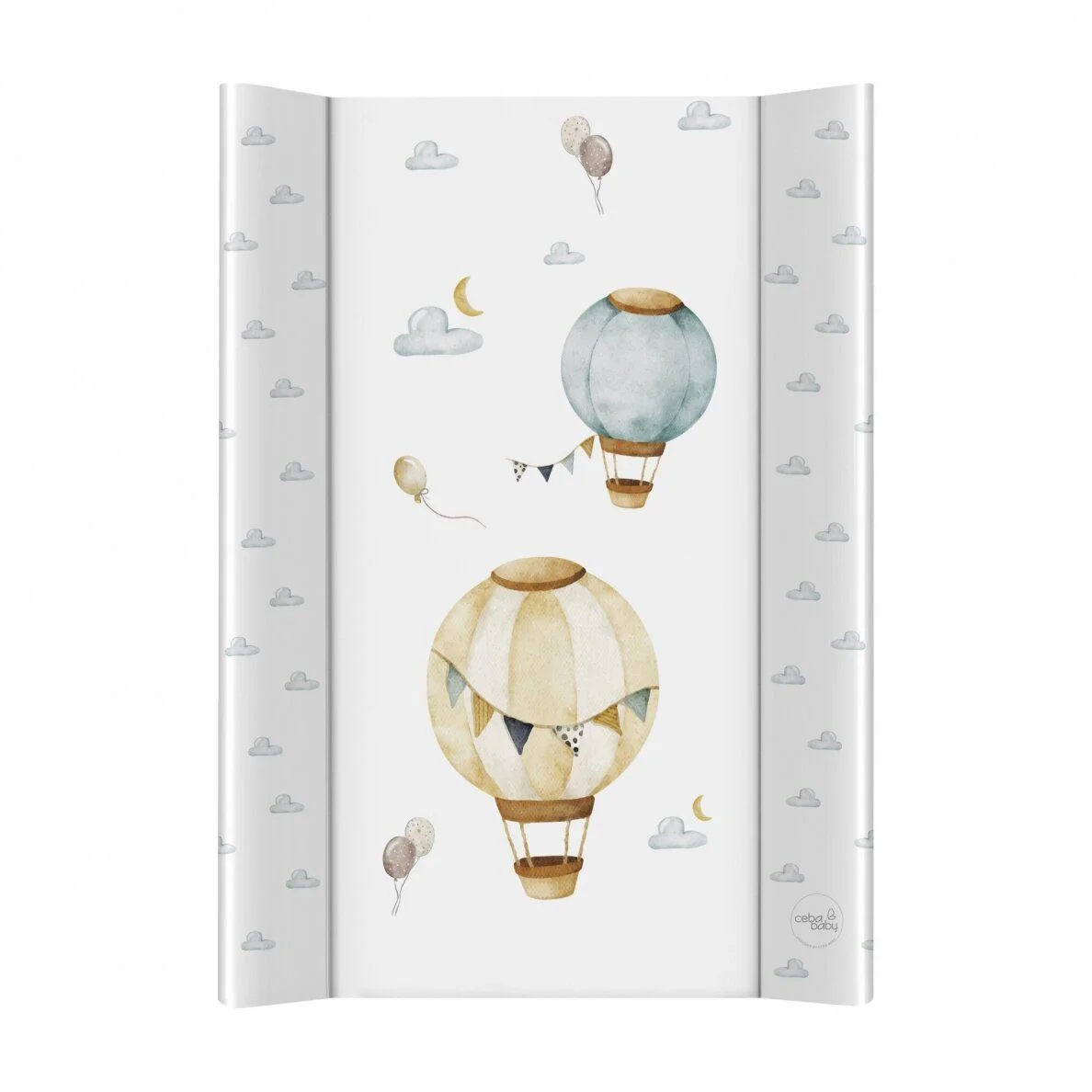 Твердый пеленальный коврик Ceba Baby Basic Balloons, 70x50 см