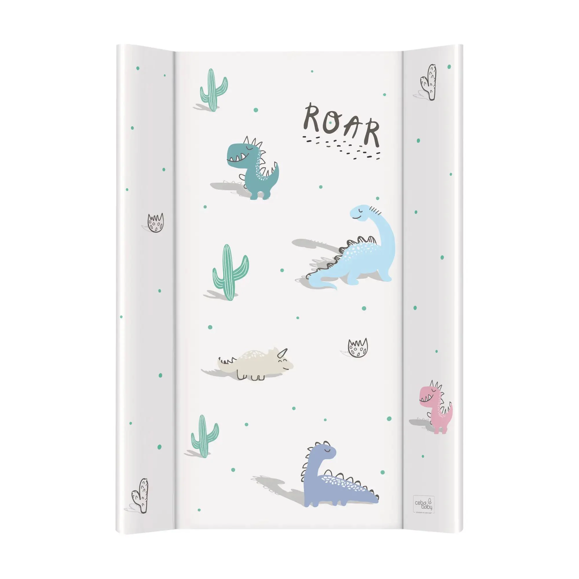 image for Твердый пеленальный коврик с 2 сторонами Ceba Baby Comfort Candy Andy Dino, 70x50 см foto
