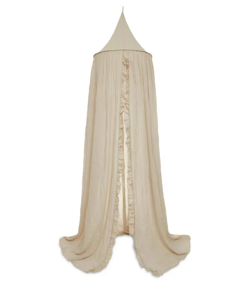 image for Винтажный балдахин Jollein Ruffle Nougat, 245 см foto