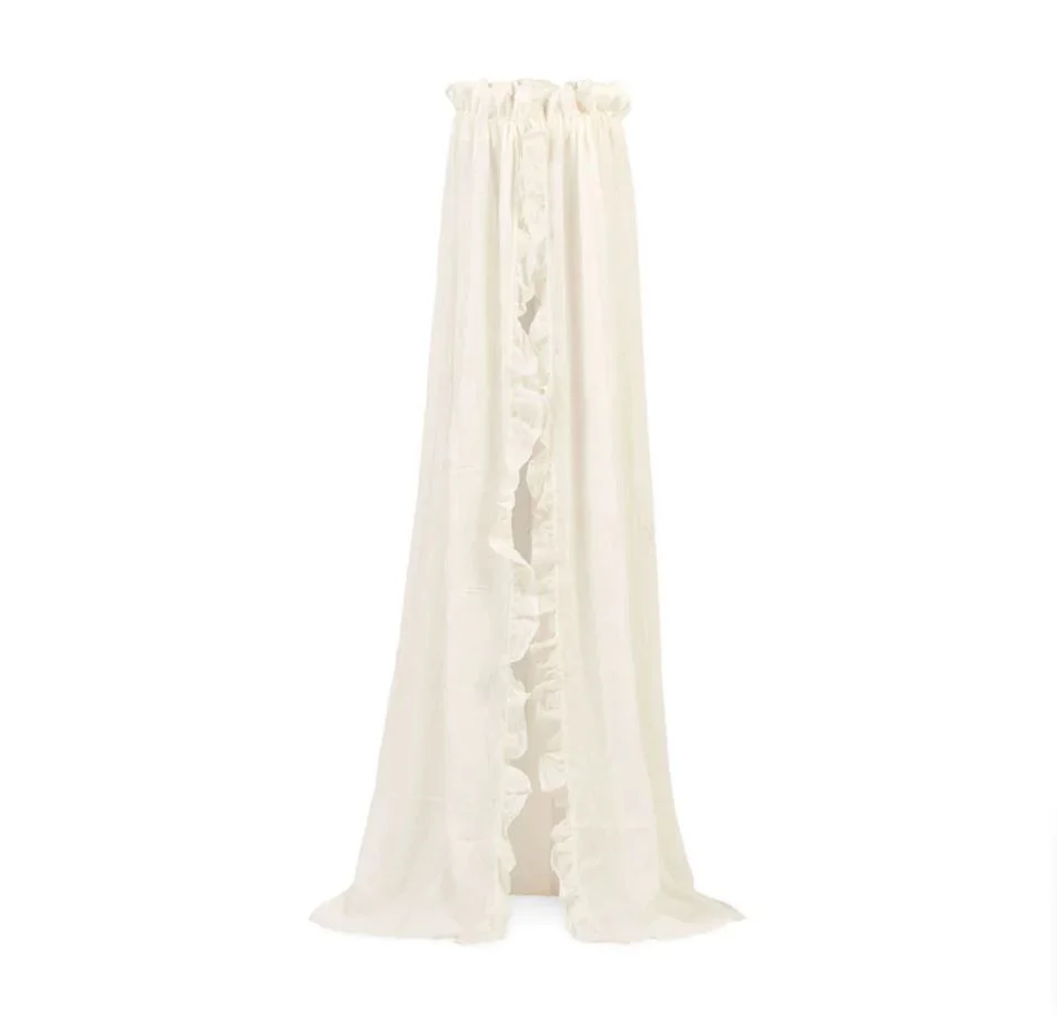image for Винтажный балдахин Jollein Ruffle Ivory, 155 см foto