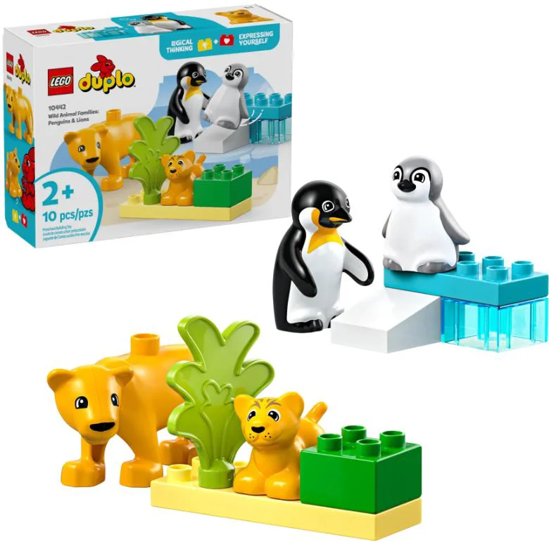 LEGO Duplo - Семьи диких животных: Пингвины и львы