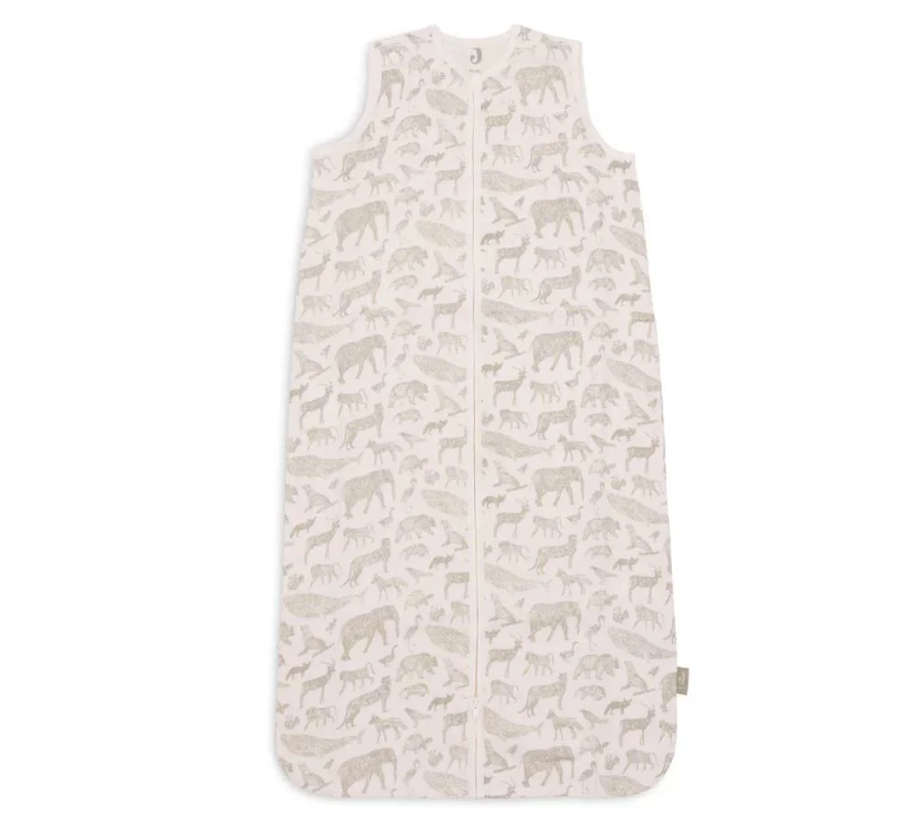 Sac de dormit Jollein Muslin Animals Olive Green, 70 cm foto
