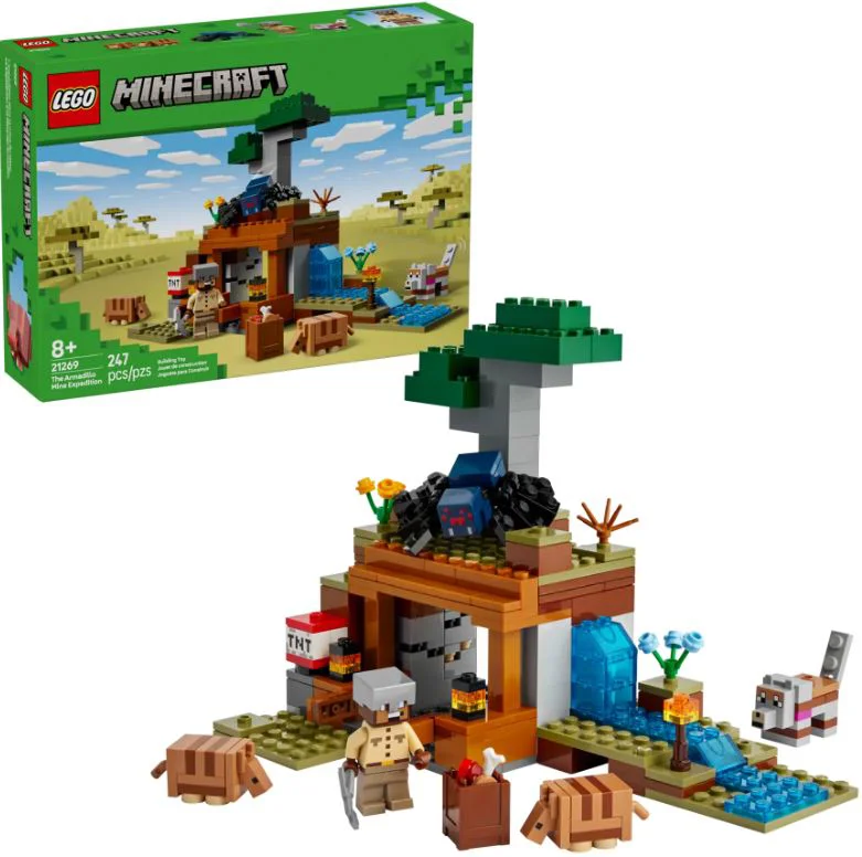 LEGO Minecraft - Экспедиция по шахтам с броненосцем