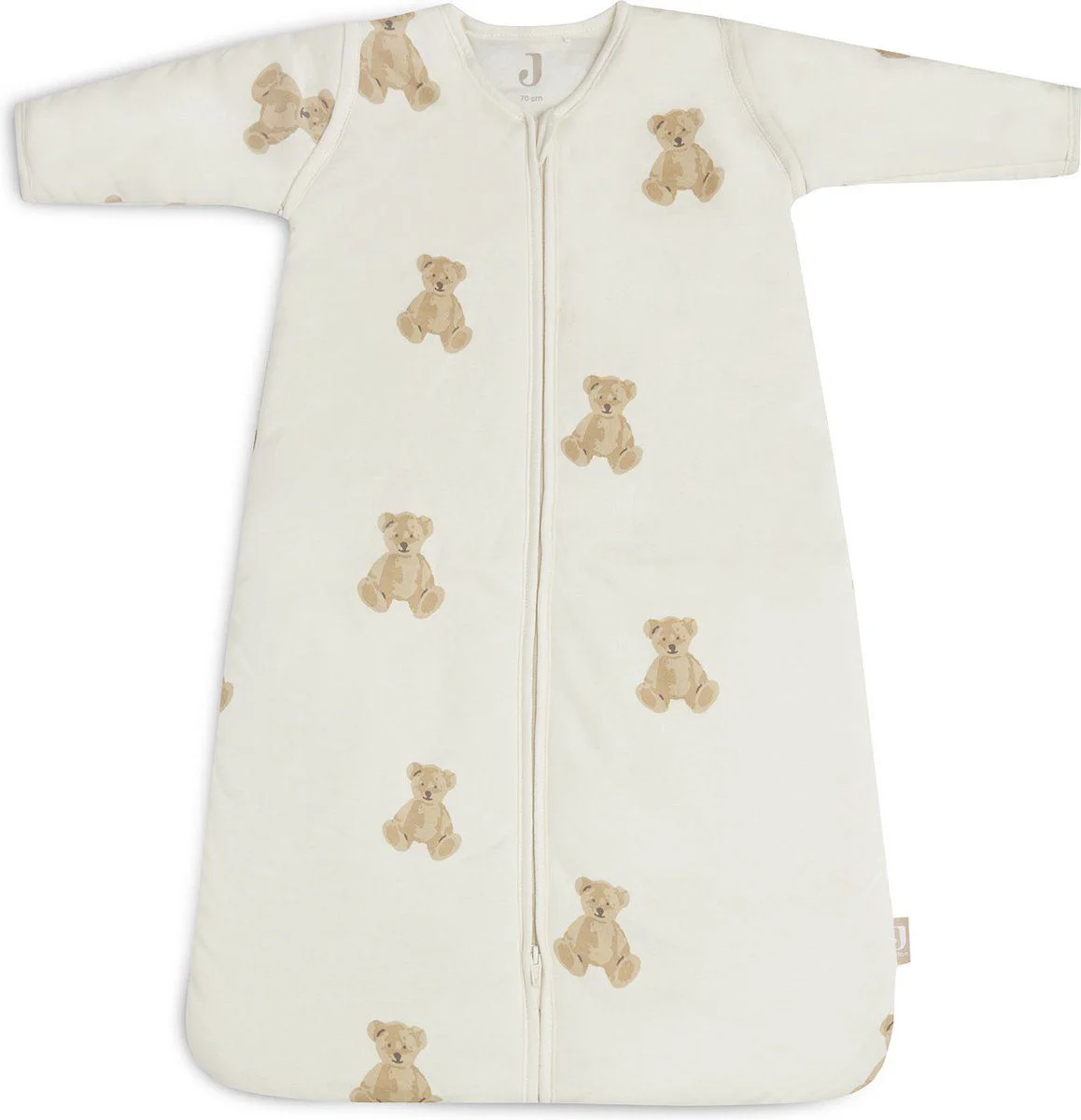 Sac de dormit cu maneci detasabile Jollein Ursuletul Teddy, 70 cm
