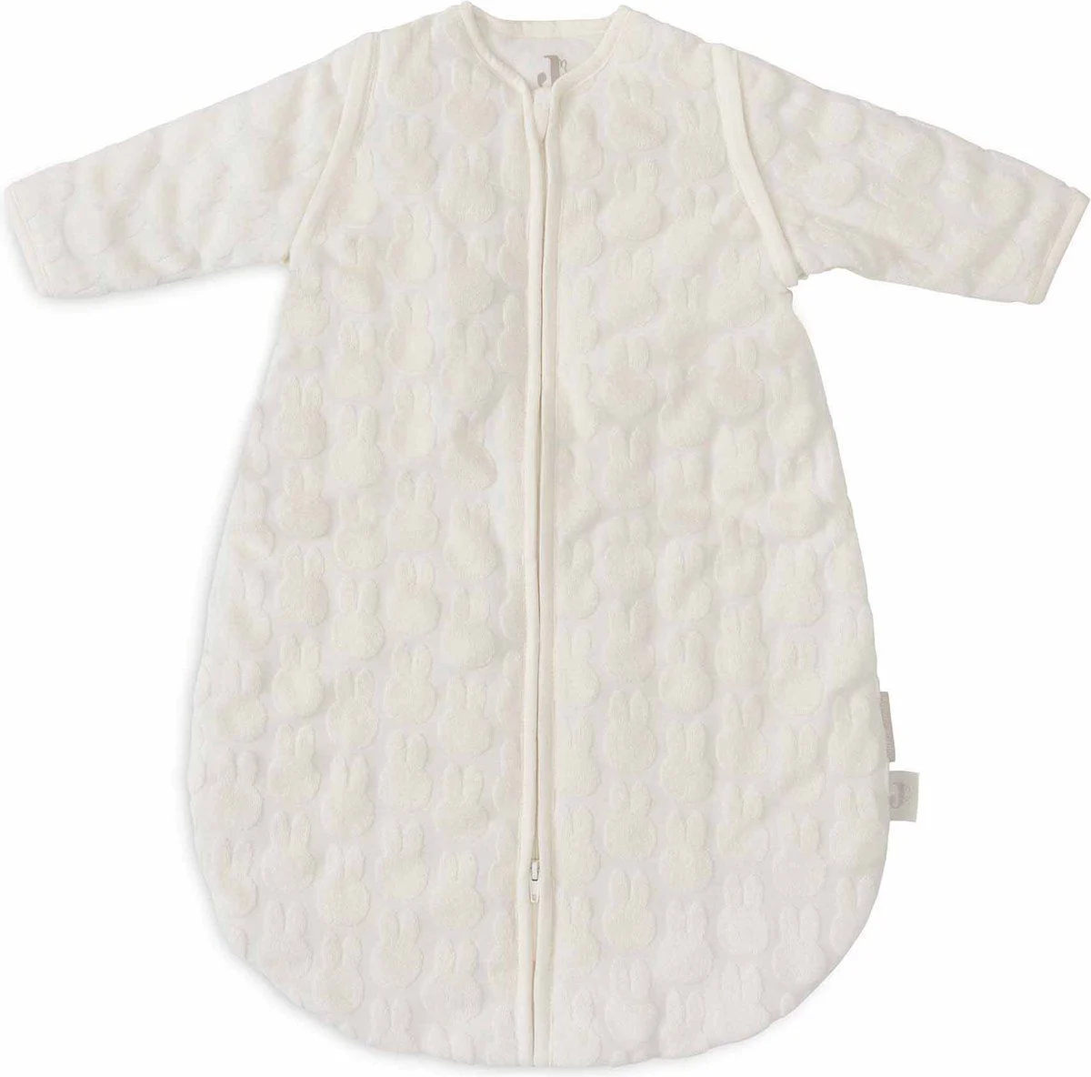 Sac de dormit rotund cu maneci detasabile Jollein Miffy Jacquard Ivory, 60 cm foto