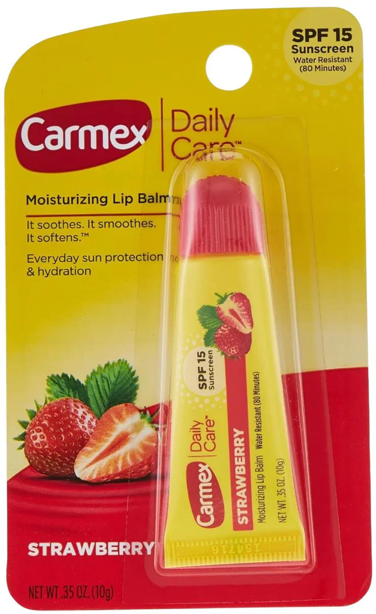 image for Бальзам для губ Carmex Daily Care Strawberry SPF 15, 10 г foto