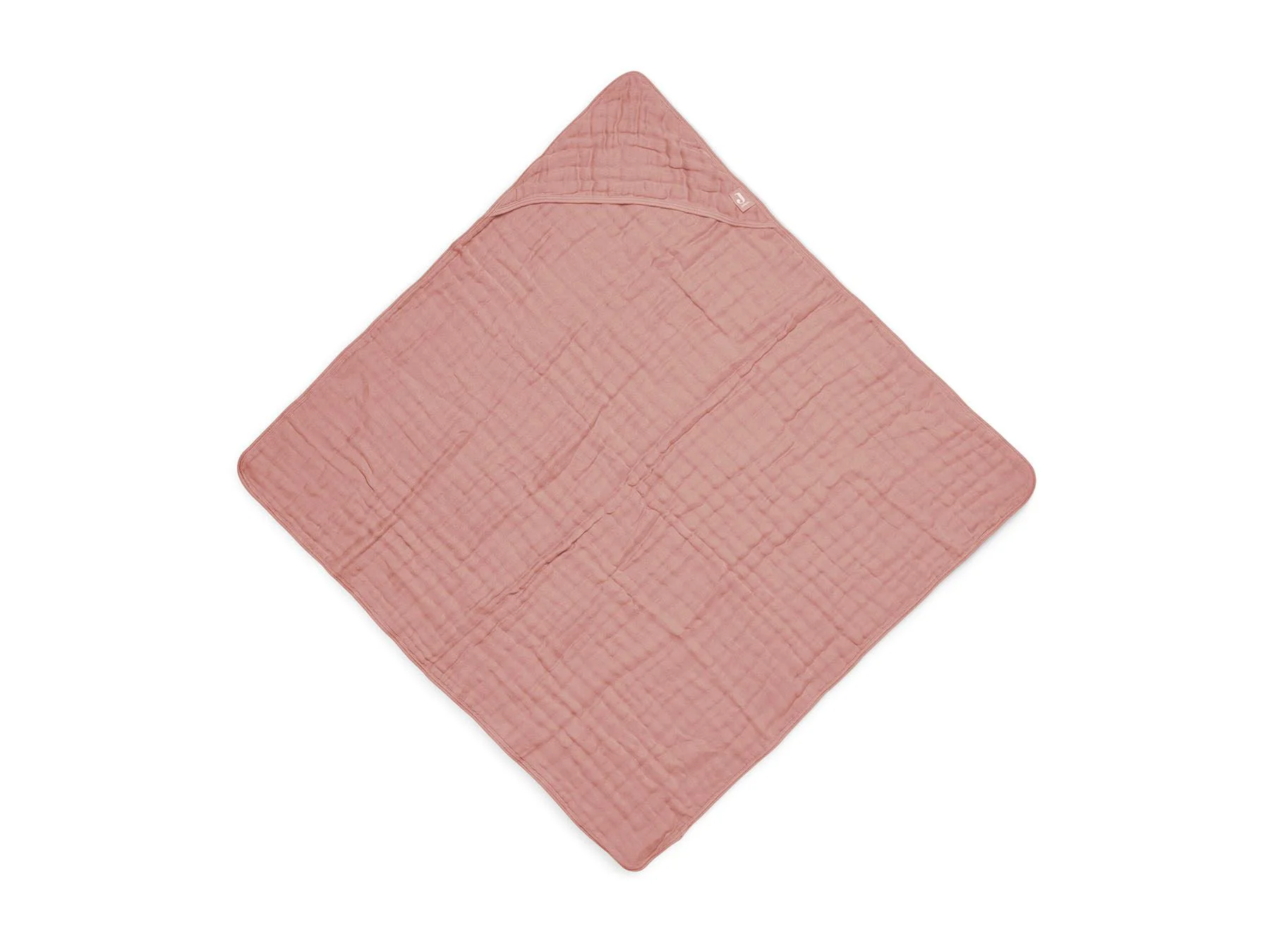 Полотенце Jollein Wrinkled Cotton Rosewood с капюшоном, 75x75 см