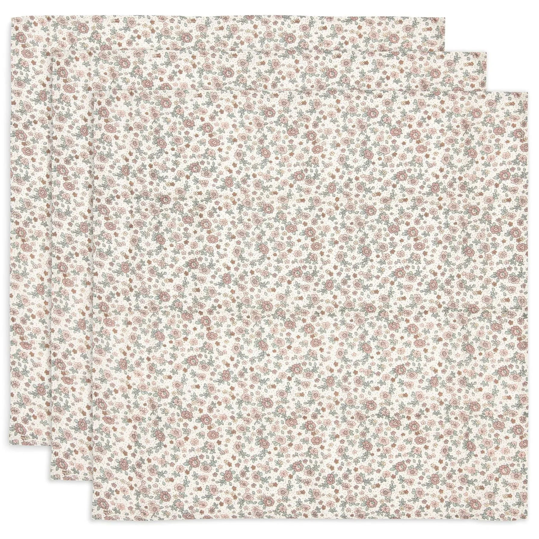 Муслиновые пеленки Jollein Retro Flowers, 70х70 см, 3 шт.